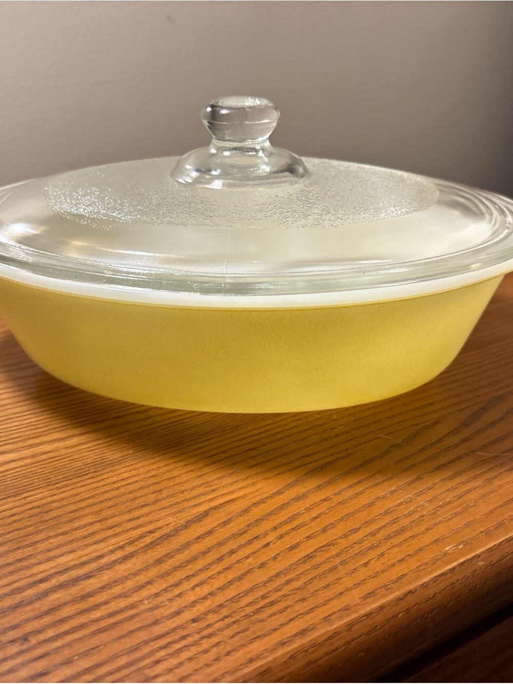 Yellow Glasbake Casserole with Clear Glass Lid - Classic Oven-to-Table Bakeware